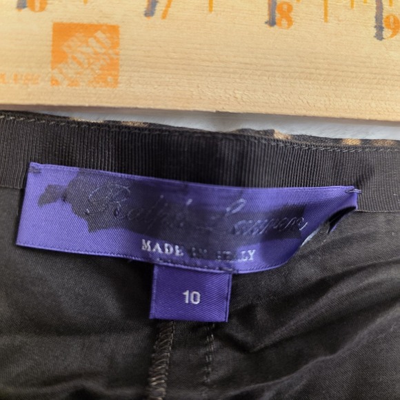 Ralph Lauren Purple Label Daria Ocelot Print Linen Voile Pants Womens 10 $1990 - Picture 3 of 11